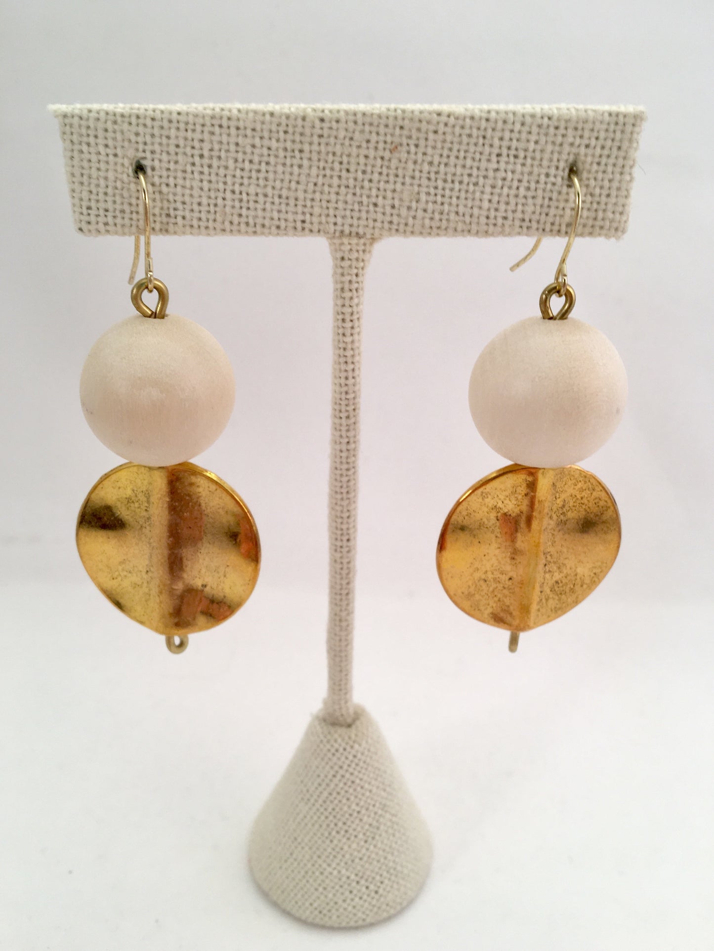 bauble and disc earrings
