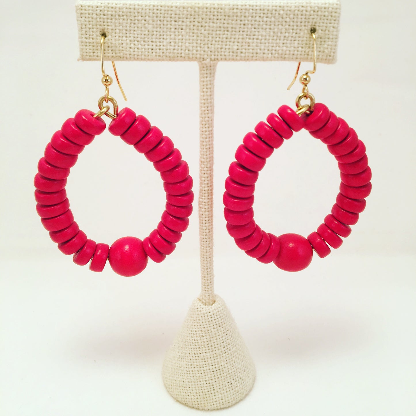 Beaded Disc Hoops