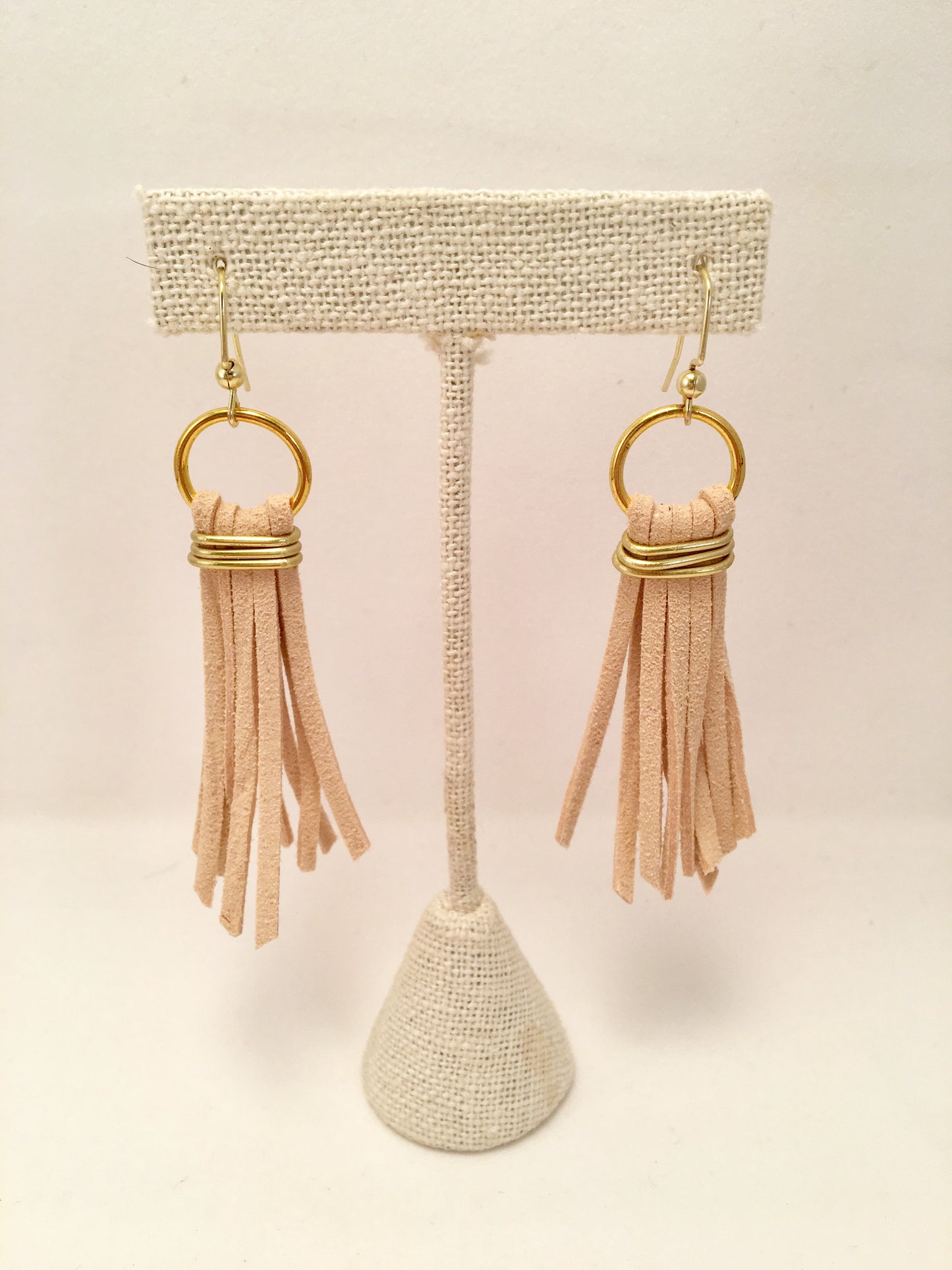 leather tassel earrings