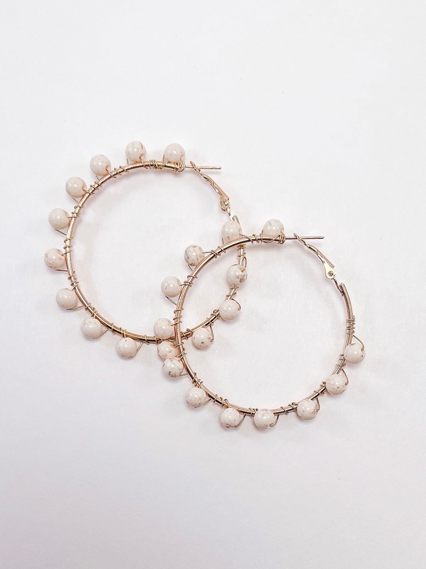 beaded wrapped hoops
