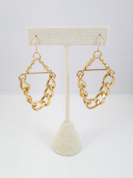 chain link earrings, small