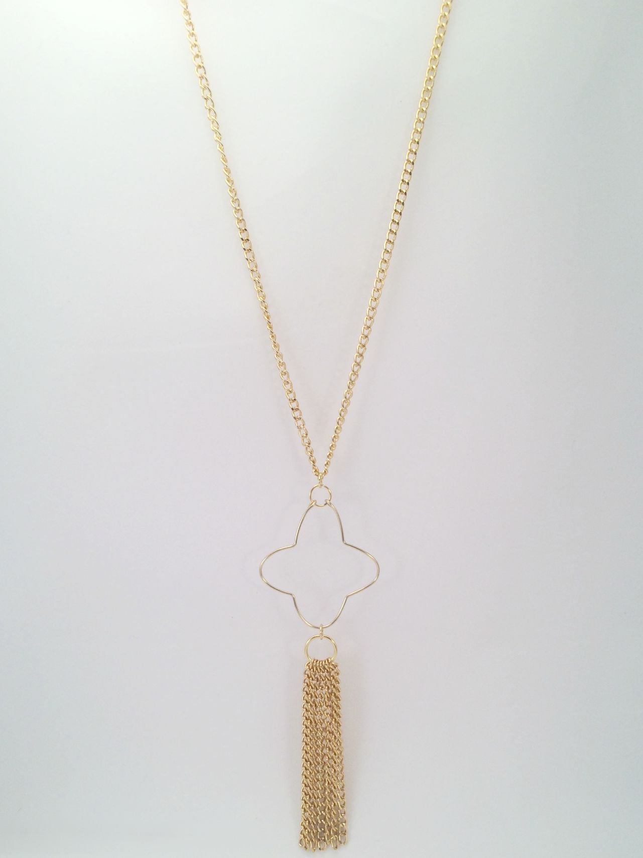 clover and tassel necklace