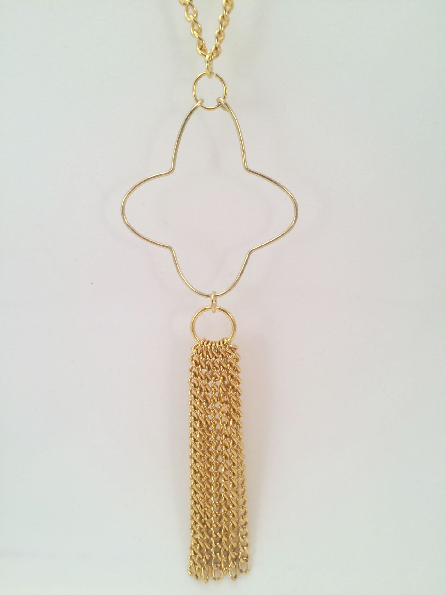 clover and tassel necklace
