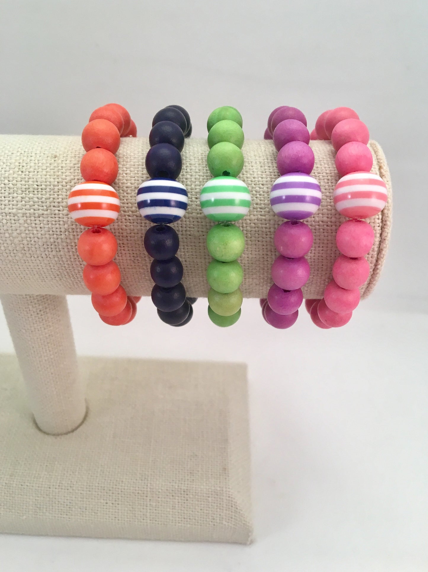striped bead bracelet