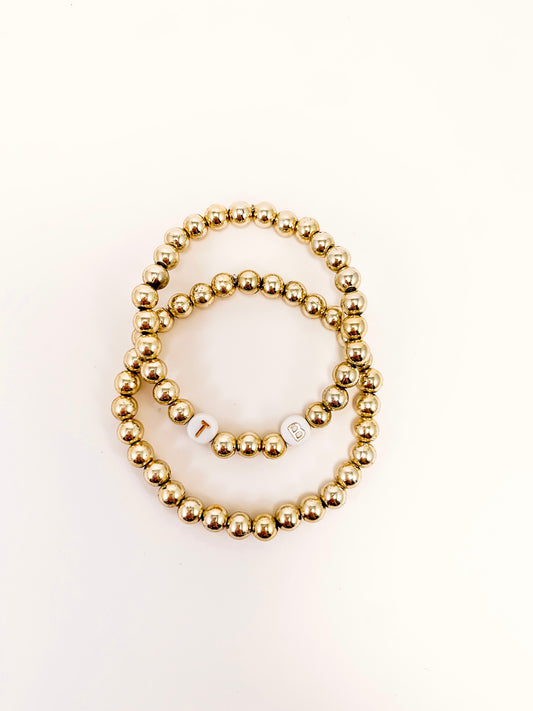 medium bead letter bracelet